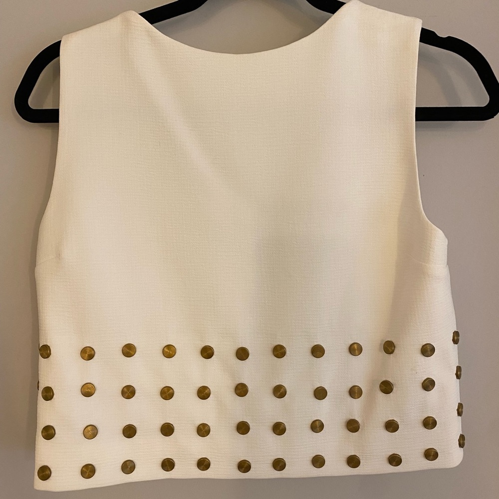 Rachel Zoe white pants set. Would be perfect for any bridal festivities!